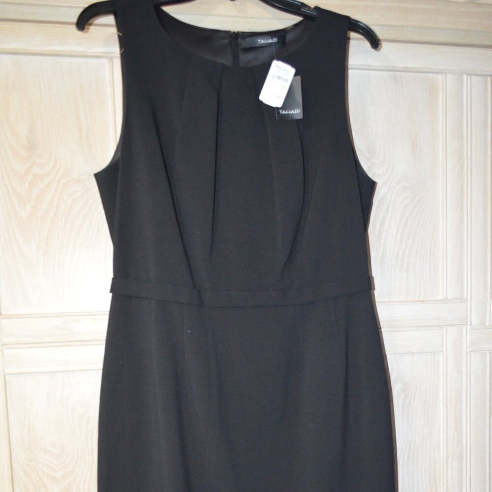 Tahari Sleeveless Sheath, Size 12, Little Black Dress, Professional Flair - NWT